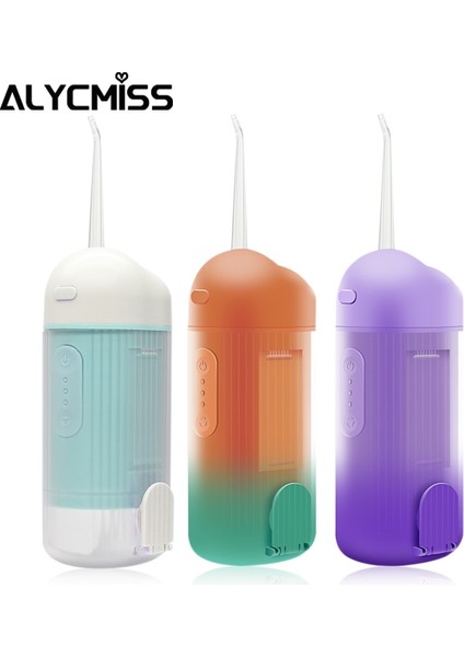 Mor Tarzı Taşınabilir Oral Irrigator Şarj Edilebilir Diş Duşu Akülü Diş Temizleyici 240 ml Su Ipliği Dişler Için Su Geçirmez 4 Jet ile (Yurt Dışından)