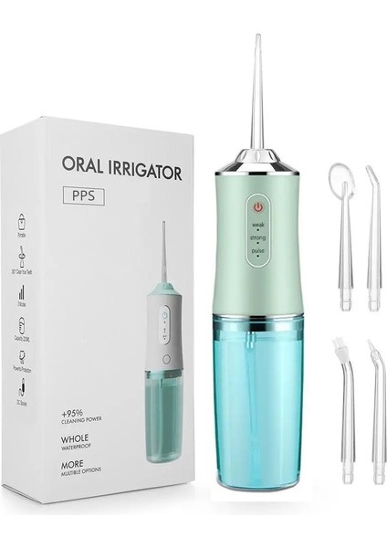 Yeşil Stil Yeni 220 ml Su Deposu Su Geçirmez 3 Mod Elektrikli Diş Temizleyici Diş Diş Duşunda Diş Su Jeti Ipuçları Oral Irrigator (Yurt Dışından)