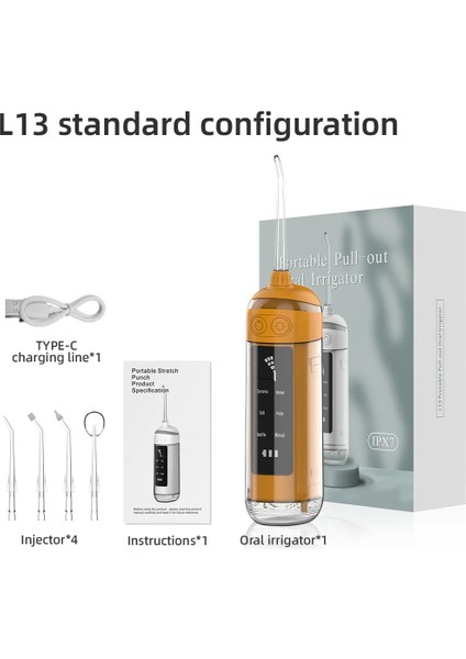 Beyaz Stil Taşınabilir Oral Irrigator 6 Modu Diş Duşu Diş Su Jeti Araçları Seçim Temizleme Diş 180 ml Ağız Yıkama Makinesi Ipi (Yurt Dışından)