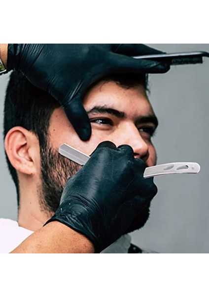 Ls-6 Tarzı Paslanmaz Çelik Profesyonel Berber Düz Kenarlı Tıraş Makinesi, Tek Kenarlı Tıraş Bıçağı ile (Yurt Dışından)