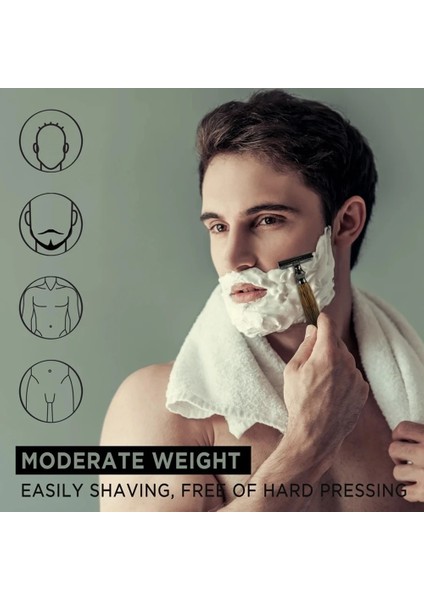 Haward Erkekler ve Kadınlar Için Jiletli Tıraş Makinesi, Tüm Çift Kenarlı Tıraş Bıçaklarına Uygun, Çevre Dostu Tıraş Makinesi, Bambu ve Bakırdan Yapılmış, Sıfır Atık (Yurt Dışından)
