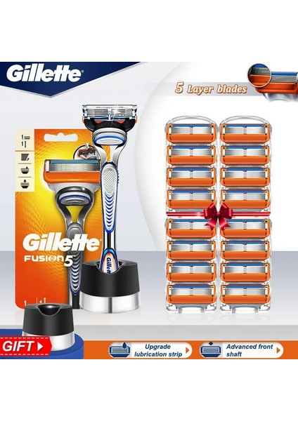 Kahverengi Tarzı Güvenlik Düz Jilet Gillette Fusioaver Erkekler Için Standlı Tıraş Makinesi Kasetleri Jiletli Tıraş Seti Shavette (Yurt Dışından) fiyatları