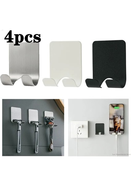 No.4 Stili Kendinden Yapışkanlı Tıraş Makinesi Raf Duvar Depolama Kanca Erkek Jilet Raf Tıraş Standı Banyo Organizatör Priz Kanca Kordon Tel Tutucu (Yurt Dışından) fırsatları