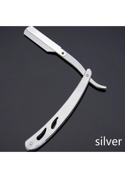 Gümüş Tarzı Saç Stilisti Erkek Jilet Kıdemli Paslanmaz Çelik Bıçak Yüz Sakal Tıraş Tutucu Özel Kozmetik Aletler (Yurt Dışından)