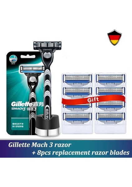 Kırmızı Stil Erkekler Için Tıraş Makinesi Gillette Matraight Jilet Kılıfı Tıraş Makinesi Kasetleri Standı ile Emniyet Tıraş Bıçakları Sakal Shavette (Yurt Dışından)