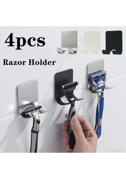 No.3 Tarzı Duvar Jilet Tutucu Depolama Kanca Paslanmaz Çelik Erkek Tıraş Makinesi Depolama Rafı Tıraş Makinesi Raf Priz Tel Askı Kancası Jilet Standı Rafı (Yurt Dışından) indirimleri