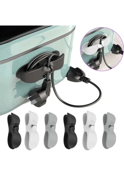 Siyah-A Tarzı Kordon Sarıcı Sarıcı Organizatör Mutfak Aletleri Kablo Yönetimi Klip Tutucu Kaleci Organizatör Hava Fritöz Kahve Accessrice (Yurt Dışından) indirimleri