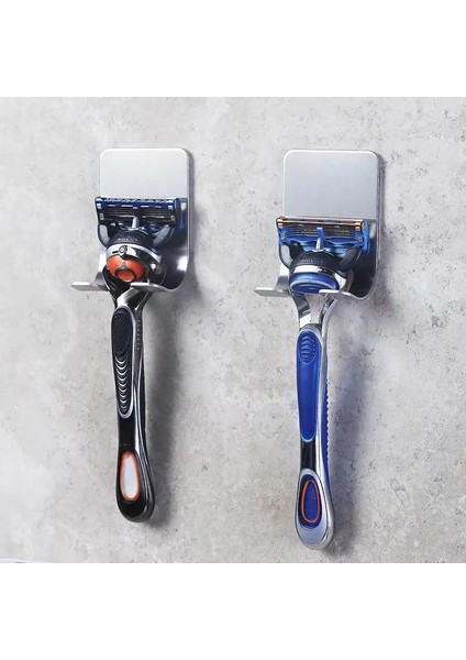 Gümüş2 Tarzı Tıraş Makinesi Dispenseri Taşınabilir Su Geçirmez Neme Dayanıklı 45* Paslanmaz Çelik Banyo Organizatör Diş Fırçası Tutucu 1 Adet (Yurt Dışından)
