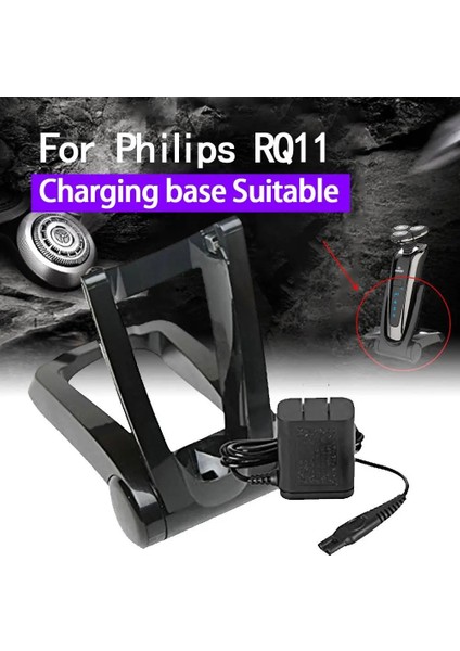 Siyah Stil Philips Için RQ11 Tıraş Makinesi Katlanabilir Stand Güç Adaptörü Şarj Tabanı RQ1150 RQ1151 RQ1155 RQ1160 RQ1180 RQ1190 Rq (Yurt Dışından)