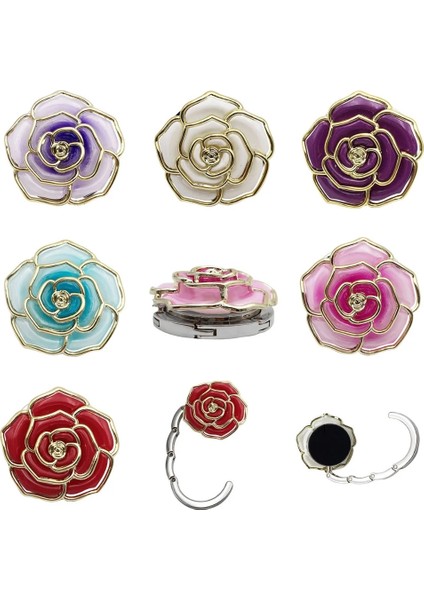 Stil6-Pembe Tarzı Moda Çanta Tutucu Çanta Askısı Katlanır Kanca Tutucu Taşınabilir Anahtarlık Raf Masa Kanca Donanım Seyahat Açık Depolama (Yurt Dışından) modelleri