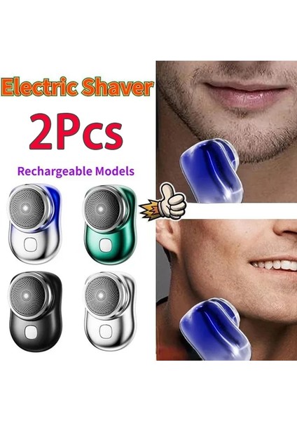 Yeşil Tarzı 2 Adet Sıcak Mini Taşınabilir Yüz Akülü Traş Makineleri Şarj Edilebilir USB Elektrikli Tıraş Makinesi Erkekler Için Islak ve Kuru Ağrısız Küçük Boyutlu Makine Tıraş (Yurt Dışından) fiyatları
