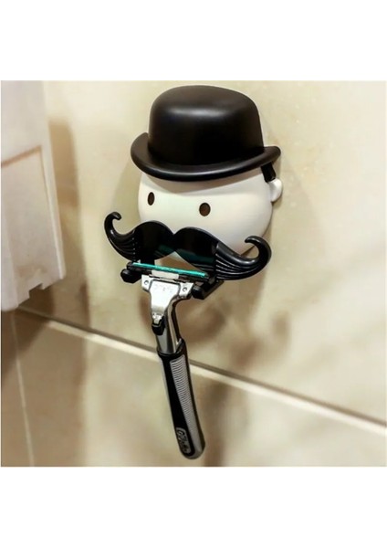 Siyah Stil Yaratıcı Sakallı Adam Yumruk Ücretsiz Tıraş Makinesi Tutucu Duş Duvara Monte Tıraş Makinesi Braketi Banyo Tıraş Makinesi Rafı Banyo Aksesuarları (Yurt Dışından) fırsatları