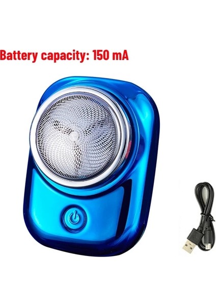 Mavi Stil Erkekler Için Mini Elektrikli Tıraş Makinesi Sakal Düzeltici Jilet Su Geçirmez Taşınabilir Maver Pistonlu Tıraş USB Şarj Tıraş Makinesi (Yurt Dışından)