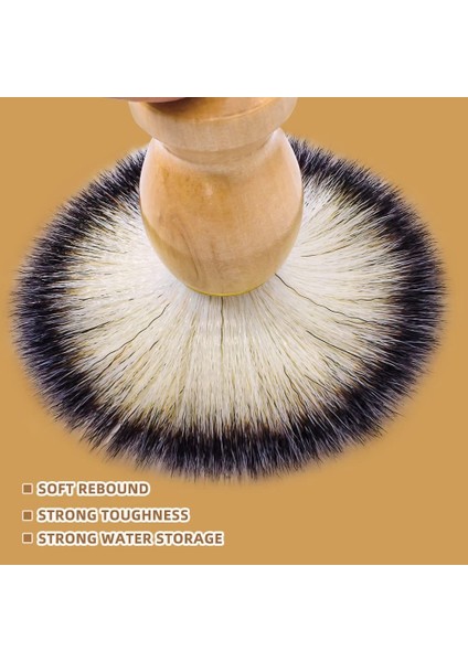 1 Adet Tarzı 1 Adet Erkek Tıraş Fırçası Berber Salonu Erkekler Yüz Sakal Temizleme Cihazı Tıraş Aracı Doğal Porsuk Saç Fırçası Ahşap Saplı (Yurt Dışından)