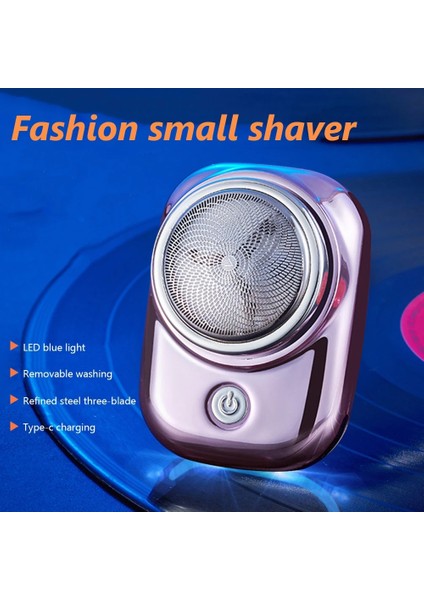 Pembe Tarzı Taşınabilir Elektrikli Tıraş Makinesi Mini Heard Düzeltici Sakal Tıraş Aracı Pistonlu Kesici Kafa Şarj Edilebilir Bıçaklar Erkekler Jileti (Yurt Dışından)