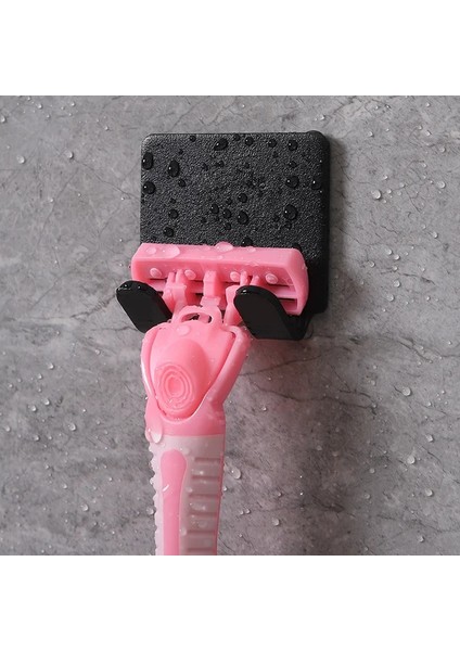 Siyah Stil Banyo Jilet Tutucu Depolama Kanca Duvar Erkekler Tıraş Tıraş Makinesi Raf Yumruk Ücretsiz Jilet Raf Aksesuarları Organizasyonu (Yurt Dışından) modelleri