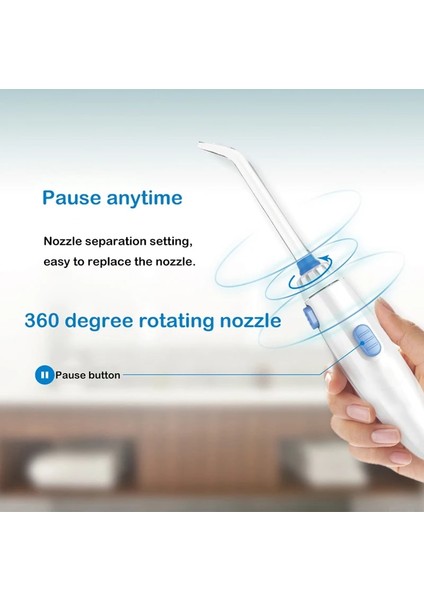 Beyaz Stil Elektrikli Oral Irrigator Diş Flosser Irrigator Pensesinde Su Jeti Irrigator Diş Aile Ağız Bakımı L Su Tankı (Yurt Dışından) fırsatları
