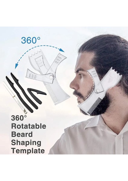 Siyah Stil Sakal Şekillendirici Sakal Şekillendirici Şablon Ayarlanabilir Sakal Şablon Kılavuzu Pratik Erkek Tıraş Aracı Setleri Yüz Saç Şekillendirici Aracı (Yurt Dışından) fiyatları