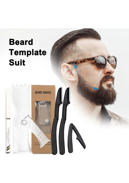 Siyah Stil Sakal Şekillendirici Sakal Şekillendirici Şablon Ayarlanabilir Sakal Şablon Kılavuzu Pratik Erkek Tıraş Aracı Setleri Yüz Saç Şekillendirici Aracı (Yurt Dışından) fırsatları
