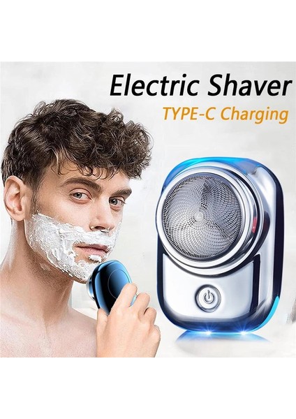 Siyah Stil Mini Elektrikli Seyahat Tıraş Makinesi Erkekler Için Cep Boyutunda Yıkanabilir Tip-C Şarj Edilebilir Taşınabilir Ağrısız Düzeltici Bıçak Yüz Sakal Jilet (Yurt Dışından)