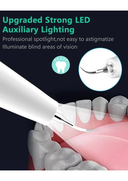 No.1 Stili Elektrikli Sonic Diş Taşı Ölçekleyici Oral Diş Tartar Sökücü Plak Lekeleri Temizleyici Temizleme Diş Beyazlatma LED ile Taşınabilir (Yurt Dışından)