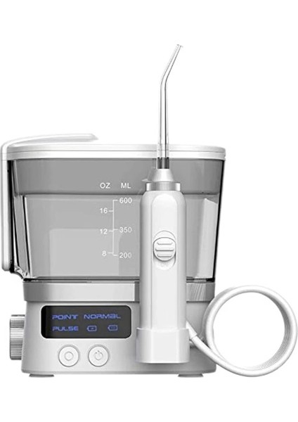 Beyaz Stil Taşınabilir Oral Sulama Modu Seyahat Çantası USB Şarj Edilebilir Akülü Su Pensesinde Su Jeti Kürdan 600 ml (Yurt Dışından)
