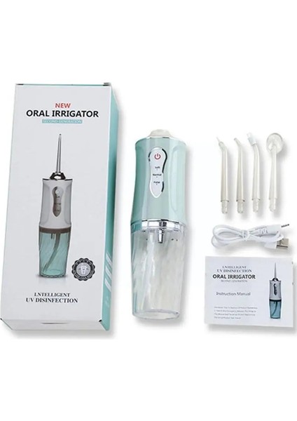 Beyaz Stil Irrigator USB 3 Mod Temizlenebilir Pil Kumandalı Jet Akülü Gelişmiş Taşınabilir Güçlü Temizleyici Nozullar Diş Teli S3J2 (Yurt Dışından)