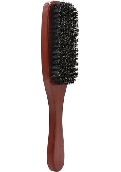 No.5 Tarzı Masif Ahşap Domuzu Kıl Sakal Tıraş Fırçası Sakal Masaj Saç Fırçası Kavisli Ahşap Erkek Bıyık Fırçaları Salon Berber Sakal Fırçası (Yurt Dışından)
