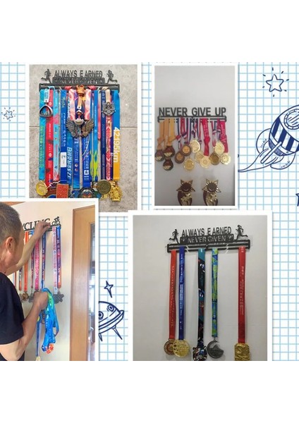 No.14 Tarzı 30 Tipi Ödülleri Sergileme Rafı Madalya Tutucu Raf Metal Demir Duvara Monte Madalya Askıları Oyunları Yarış Madalya Çerçevesi Ev Ofis Dekor (Yurt Dışından)