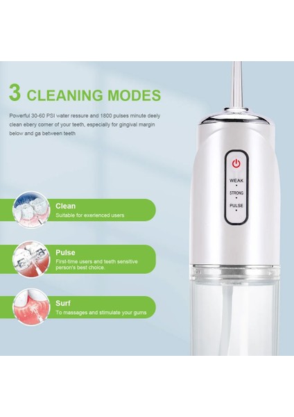 Mavi Stil Saengq Taşınabilir Oral Irrigator Şarj Edilebilir Diş Duşu Diş Su Jeti Su Deposu Diş Temizleyici Akıllı Yumruk USB 220 ml (Yurt Dışından) fırsatları