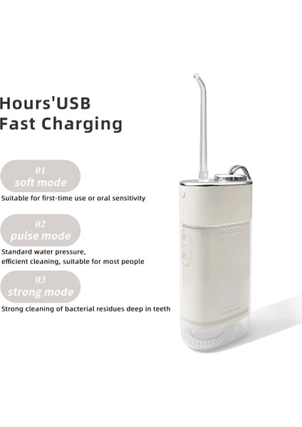 Beyaz Stil Oral Irrigator Diş USB Şarj Edilebilir Diş Duşu Taşınabilir Diş Su Irrigator Su Geçirmez Diş Temizleyici Diş Beyazlatma (Yurt Dışından) modelleri