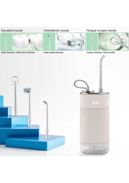 Beyaz Stil Oral Irrigator Diş USB Şarj Edilebilir Diş Duşu Taşınabilir Diş Su Irrigator Su Geçirmez Diş Temizleyici Diş Beyazlatma (Yurt Dışından) fırsatları