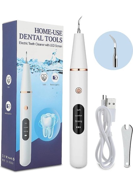 No.2 Tarzı Elektrikli Diş Temizleyici Ultrasonik Diş Taşı Leke Çıkarıcı Ağız Diş Plak Tartar Ölçekleyici Evcil Taş Diş Beyazlatma Araçları (Yurt Dışından)
