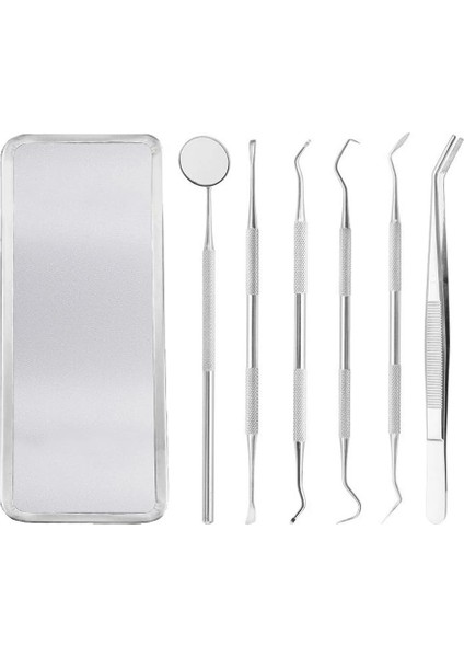 Çok Renkli Stil 6 Adet Diş Hijyeni Araç Kiti Diş Hekimi Tartar Kazıyıcı Ölçekleyici Diş Ekipmanları Matematik Plak Sökücü Diş Temizleme Ağız Bakımı Aracı (Yurt Dışından)