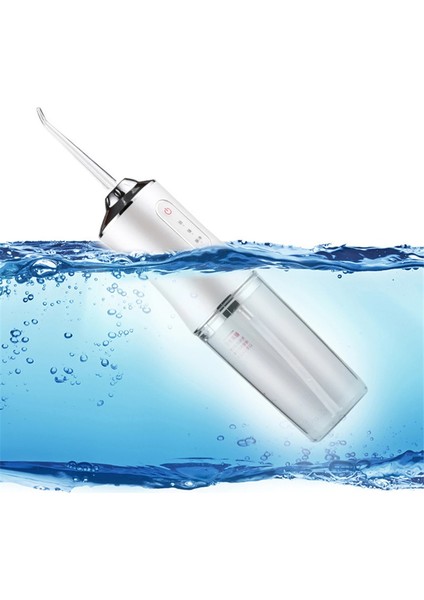 Beyaz Stil Seçim 4 Jet Ucu Taşınabilir Diş Irrigator USB Şarj Edilebilir Su Jeti Ipi Diş 3 Mod Uzun Pil Ömrü Diş Temizleyici (Yurt Dışından)