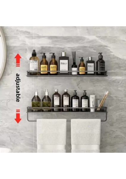 30CM-1 Tarzı Banyo Rafı Siyah Alüminyum Duvara Monte Kare Şampuanlık Kozmetik Rafları Mutfak Ağları Raf Depolama Raf Organizatör Raf (Yurt Dışından) modelleri