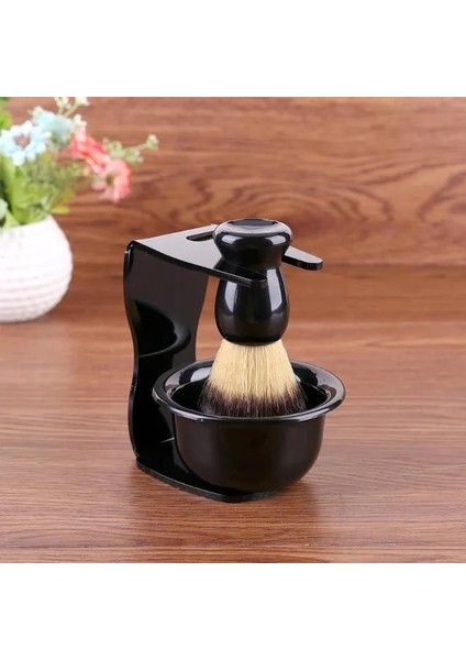 Kırmızı Stil 3 In 1 Erkek Tıraş Sabunu Kase + Tıraş Fırçası + Tıraş Standı Kıl Saç Tıraş Fırçası Erkekler Sakal Temizleme Aracı Dropship (Yurt Dışından)