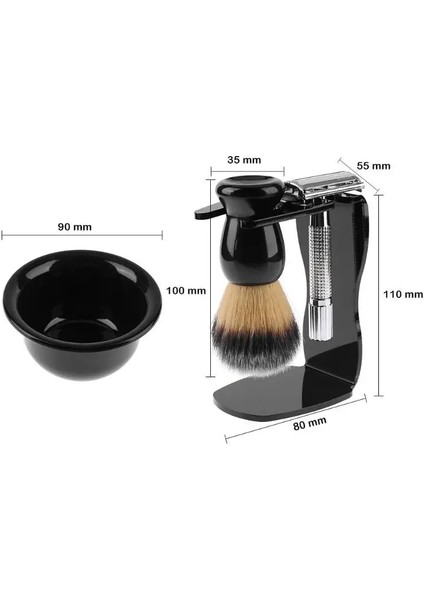 Kırmızı Stil 3 In 1 Erkek Tıraş Sabunu Kase + Tıraş Fırçası + Tıraş Standı Kıl Saç Tıraş Fırçası Erkekler Sakal Temizleme Aracı Dropship (Yurt Dışından)