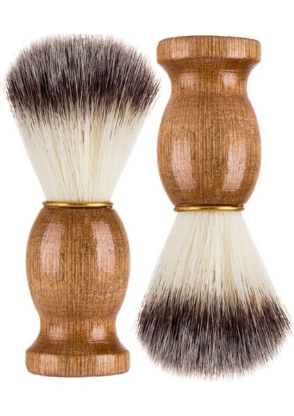 Kahverengi Tarzı Erkekler Sakal Fırçası Ahşap Saplı Tıraş Fırçası Erkek Tıraş Aracı Salon Kadın Makyaj Fırçası Erkek Yüz Sakal Temizleme Jilet Fırçası (Yurt Dışından)