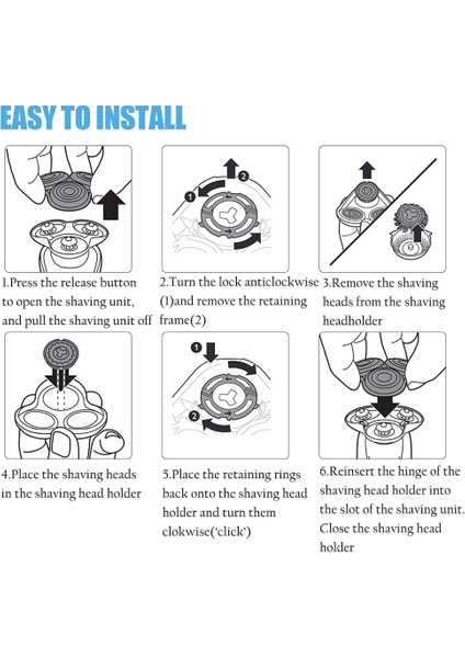 Philaver Erie Için H60 Tıraş Bıçağı Değiştirme Başlığı (Yurt Dışından)