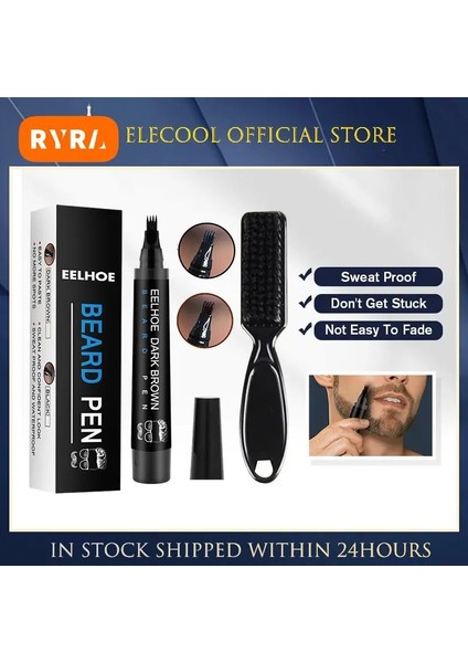 No.5 Tarzı Bıyık Dolum Kalem Su Geçirmez Erkekler Sakal Bıyık Bakım Boyası Saç Kalemi Sakal Arttırıcı Sakal Güzellik Sakal Dolgu Kalemi (Yurt Dışından) fiyatları