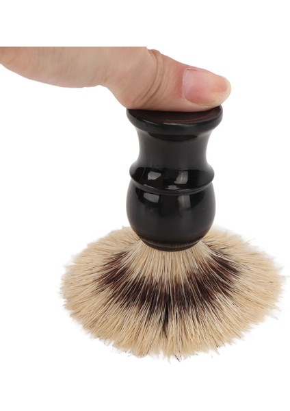 Tıraş Fırçası Erkekler Küçük Taşınabilir Siyah Kavisli Saplı Köpük Sakal Temizleme Fırçası Ev Salon Seyahat Için Köpük Fırça (Yurt Dışından)