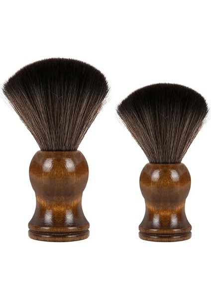 Yumuşak Naylon Tıraş Fırçası Taşınabilir Yumuşak Fırça Süpürme Salon Temizleme Köpüğü Fırçası Ahşap Saplı Sakal Fırçası (Yurt Dışından)