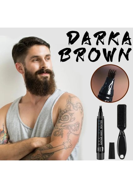 No.5 Tarzı Bıyık Dolum Kalem Su Geçirmez Erkekler Sakal Bıyık Bakım Boyası Saç Kalemi Sakal Arttırıcı Sakal Güzellik Sakal Dolgu Kalemi (Yurt Dışından) indirimleri