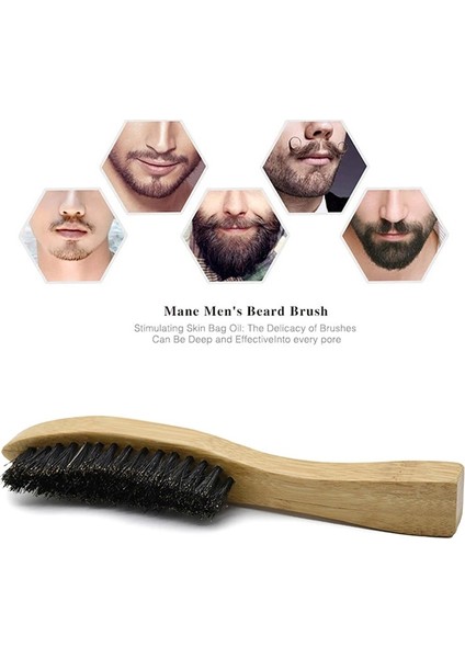 Tek Beden Tarzı 17*3 cm Erkekler Domuzu Saç Kıl Sakal Fırçası Tıraş Tarağı Yüz Masajı El Yapımı Bıyık Fırçası Bakım (Yurt Dışından) fırsatları