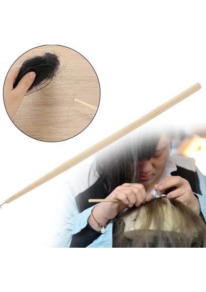 Kanca Saç Havalandırma Iğnesi Ahşap Saplı Dantel Peruk Yanlış Sakal Yapma Tamir Dokuma S (Yurt Dışından) modelleri
