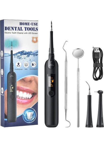 Beyaz Stil Elektrikli Ultrasonik Sonic Diş Ölçekleyici LED Ekran Diş Plak Sökücü Diş Temizleyici Diş Lekeleri Tartar Temiz Aracı (Yurt Dışından)