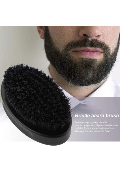 No.1 Stili Halka Tasarımı Kıl Fırça Taşınabilir Berber Sakal Tarağı Erkekler Tıraş Fırçaları Tarak Salon Yüz Temizleme Bıyık Jilet Fırçaları (Yurt Dışından)