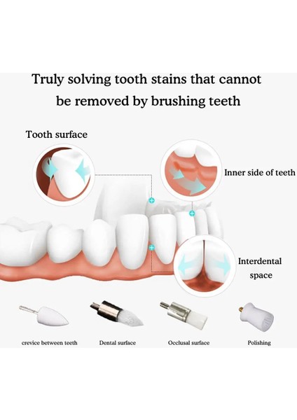 B Tarzı Diş Diş Parlatıcı Diş Temizleyici Oral Irrigator Matematik Tartar Leke Plak Sökücü Beyazlatma Temizleme Ağız Bakımı Aracı (Yurt Dışından)