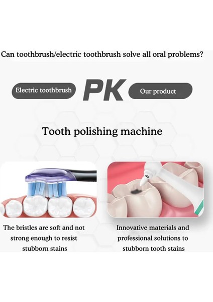 B Tarzı Diş Diş Parlatıcı Diş Temizleyici Oral Irrigator Matematik Tartar Leke Plak Sökücü Beyazlatma Temizleme Ağız Bakımı Aracı (Yurt Dışından)